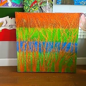 3x3 acrylic painting